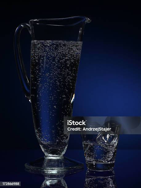 Cold Mineral Water Stock Photo - Download Image Now - Black Color, Blue, Bubble