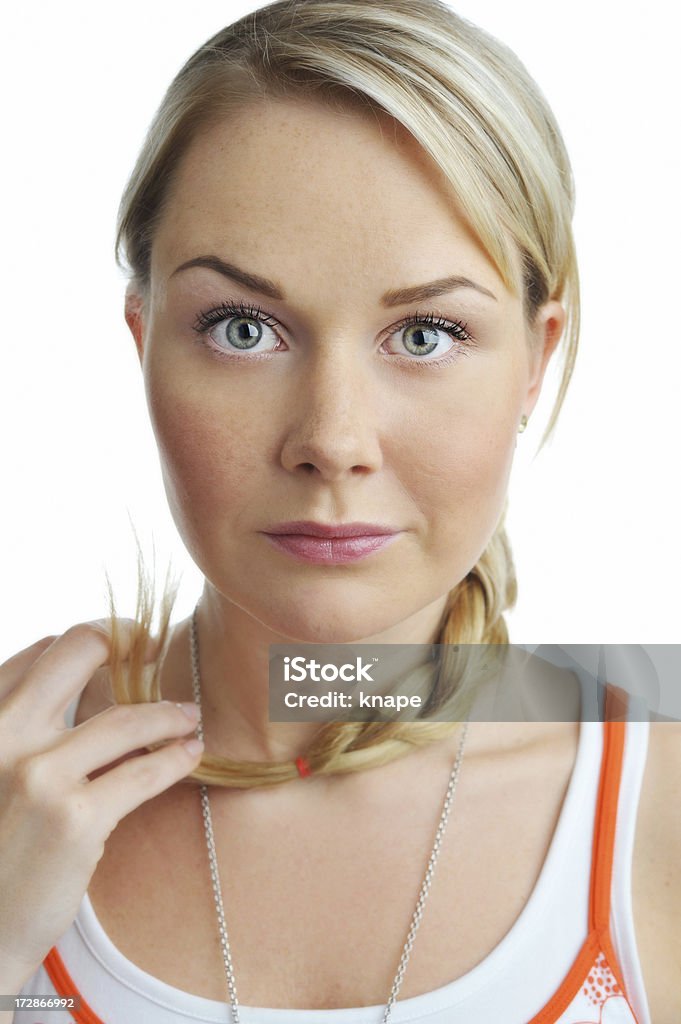 Donna con treccia - Foto stock royalty-free di 20-24 anni