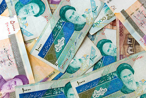 unidade monetária do irão - iranian currency imagens e fotografias de stock