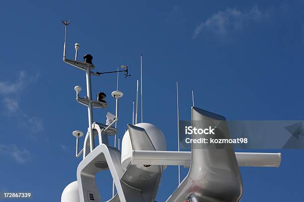 Luxury Yachts Superstructure Stock Photo - Download Image Now - Antenna - Aerial, Architectural Dome, Built Structure