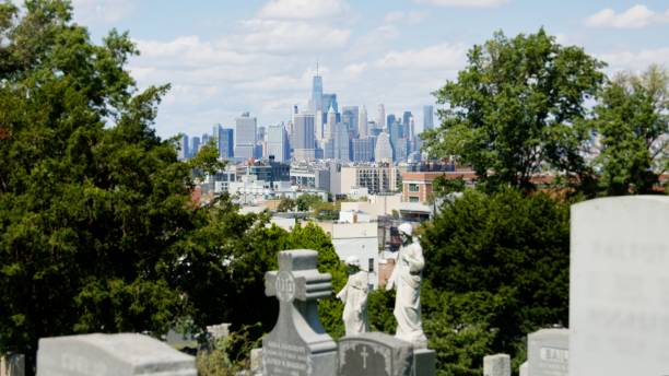 istock Manhattan Viewed from a Graveyard in Brooklyn, NY 1728675179