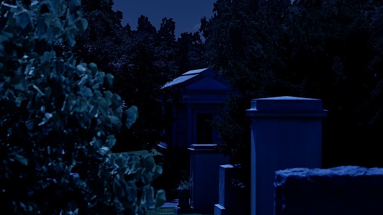 Graveyard in New York at Night