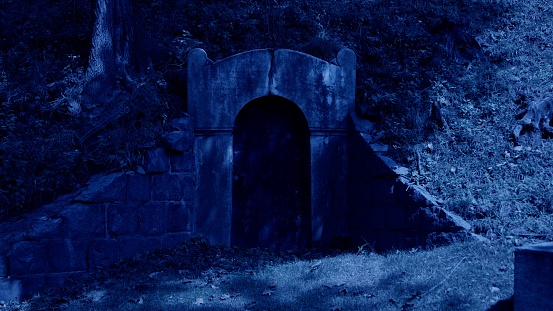 Underground Crypt at Night