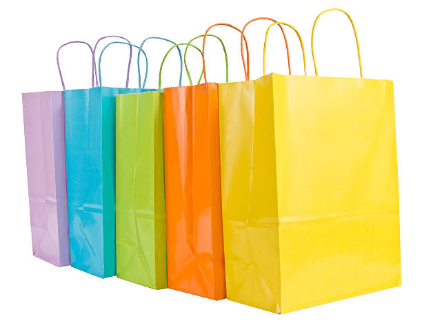 istock Five Pastel Shopping Bags 172867544