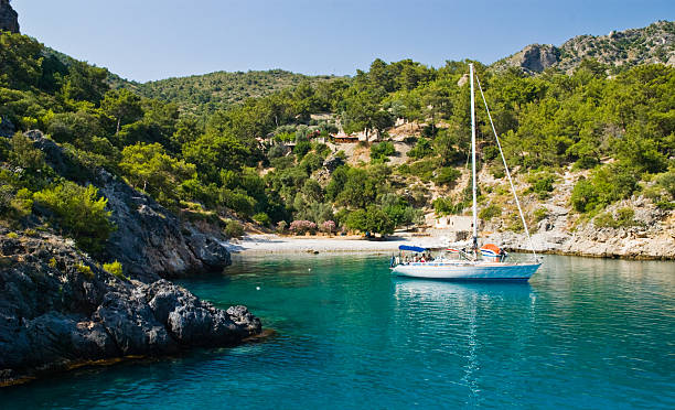 istock Sailboat on the beach, Turkey 172868045