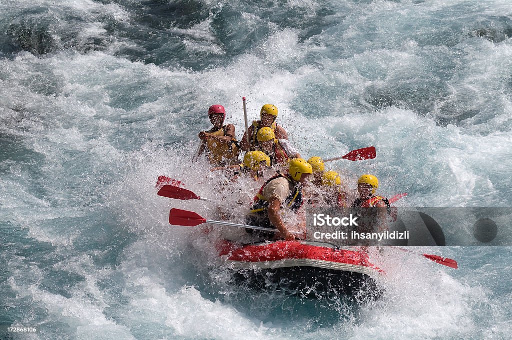 Rafting em águas bravas - Royalty-free Jangada no Rio Foto de stock