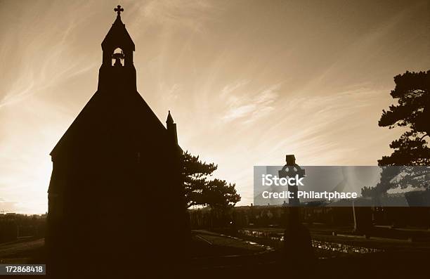 Kapelle Silhouette Vor Dem Sonnenuntergang Stockfoto und mehr Bilder von Galway - Galway, Friedhof, Kirche