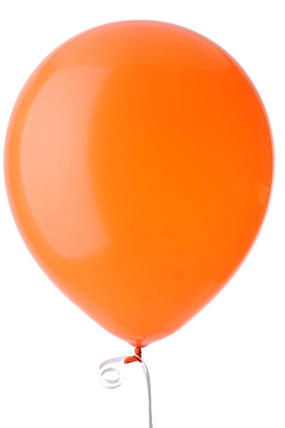 istock Orange Helium Balloon Isolated on White Background 172868475