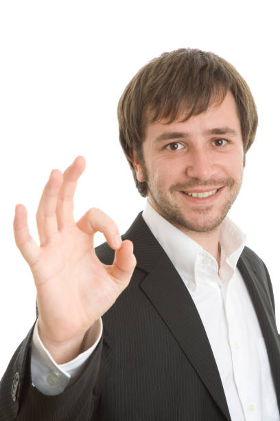 istock Young man showing ok sign 172868580