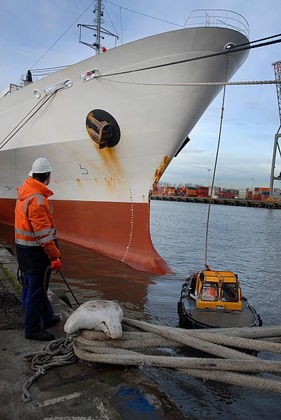istock Member of the crew at harbour. 172868797