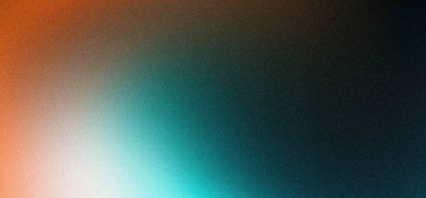 istock Teal orange cyan black smooth color gradient swirl background, dark grainy textured web banner poster cover design 1728688941