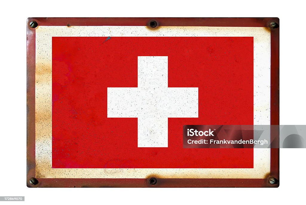 Schweizer Flagge - Lizenzfrei Alt Stock-Foto