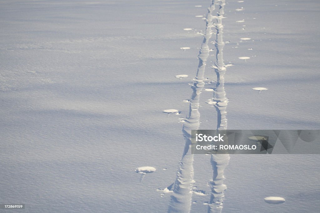 Piste de Ski dans les montagnes de Norvège - Photo de Blanc libre de droits