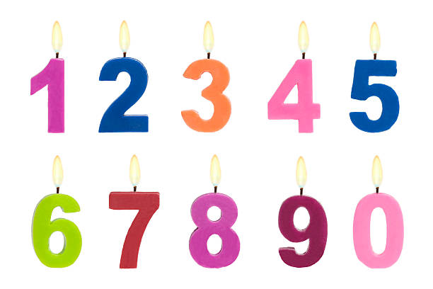 Number Candles stock photo