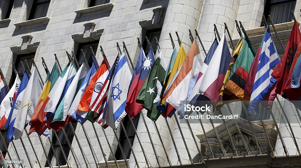 Bandeiras internacionais II - Foto de stock de Organização das Nações Unidas royalty-free