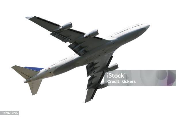 Foto de Estreito De Abaixo Isolada No Branco e mais fotos de stock de Avião - Avião, Fundo Branco, Ângulo