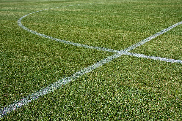 Soccer field stock photo