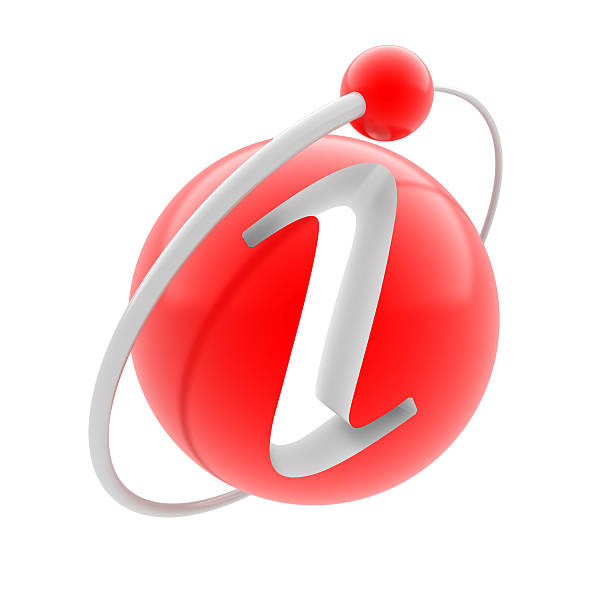 information symbol with clipping path