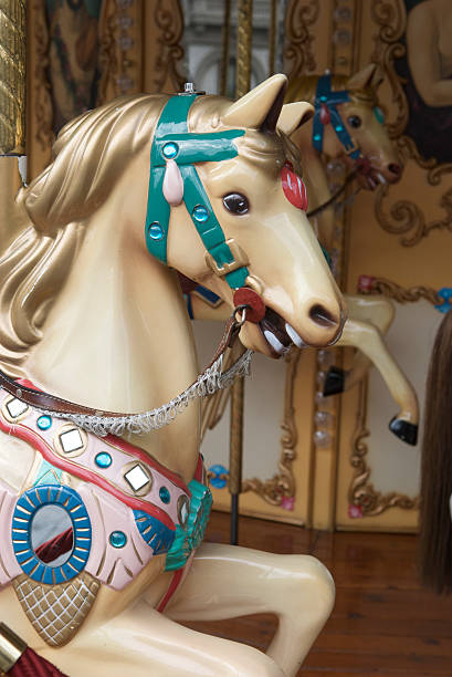 istock Colorful Horse from Amusement Park Carousel 172873601