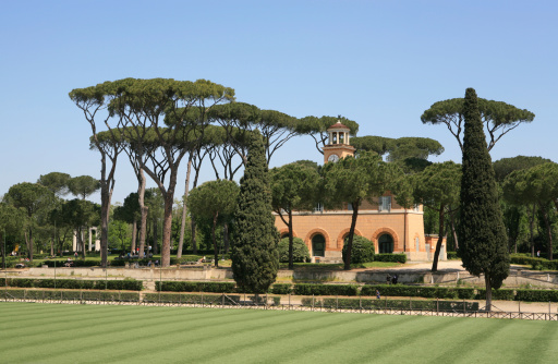 Piazza di Siena in the Borghese park in Rome, Italy