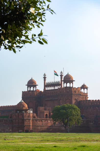 istock Red Fort or Lal Qila with Indian Flag 1728738618