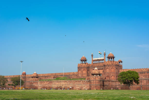 istock Red Fort or Lal Qila with Indian Flag 1728738846
