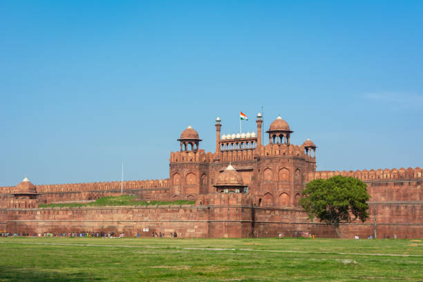 istock Red Fort or Lal Qila with Indian Flag 1728738847