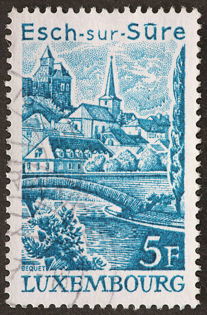 istock riverside village stamp 172873980