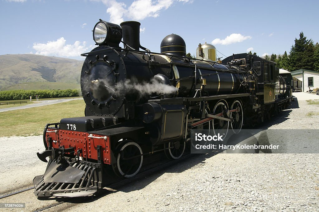 Locomotiva a vapor'Kingston Flyer'. - Foto de stock de Trem royalty-free