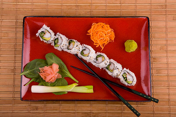 Delectable Sushi Roll stock photo