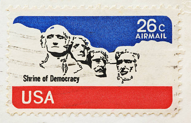 istock Post stamp of four presidents 172874415