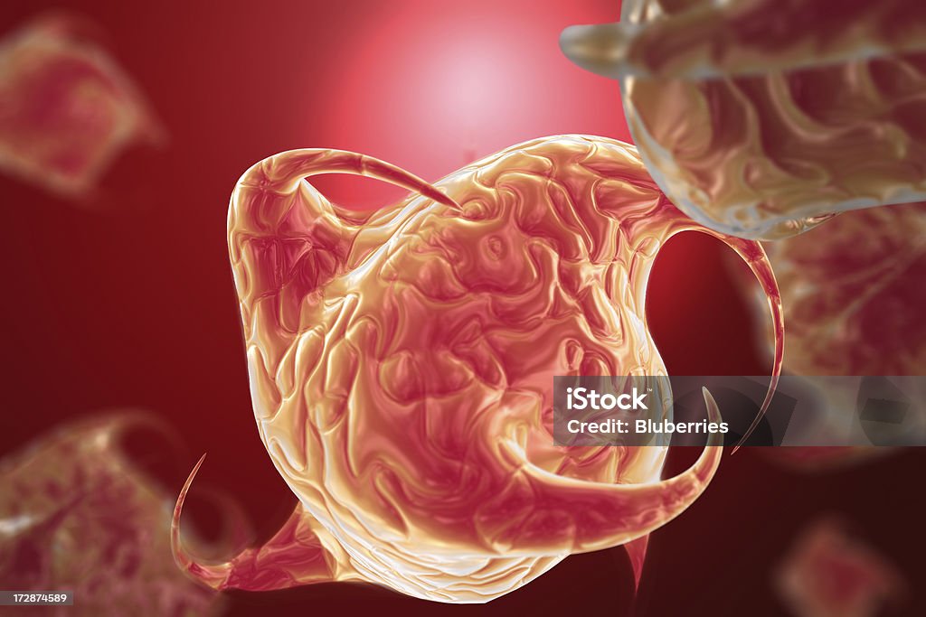 Virus Rendering of a virus-like orm Blood Stock Photo