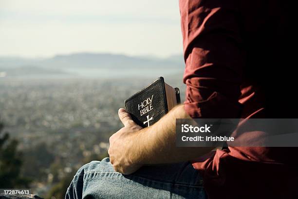 Bible And A View Stock Photo - Download Image Now - Bible, Men, Holding