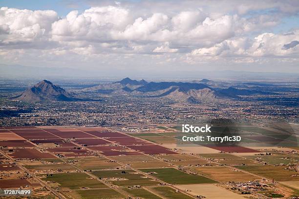 Scottsdale Farms Near Phoenix Arizona Vista Aérea Del Desierto Foto de stock y más banco de imágenes de Scottsdale