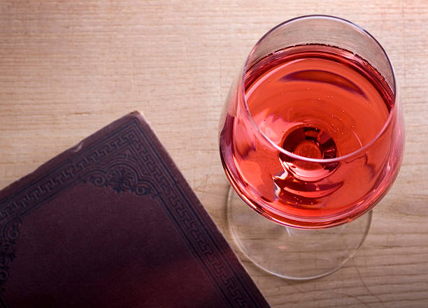 istock Glass of Rose Wine and Book 172875592