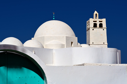 Ben Yala Mosque in the village of Erriadh near Houmt Souk, Djerba, Tunisia. Riadh, El Riadh or Er-Riadh, formerly called Hara Sghira or 