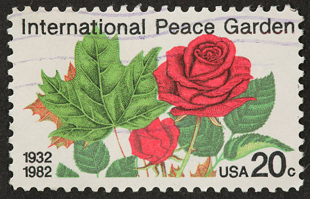 istock International Peace Garden stamp 172876078