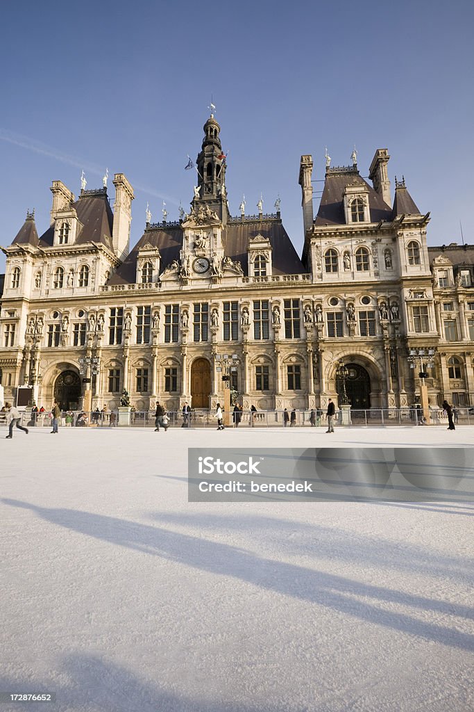 Patinaje de invierno, París, Francia - Foto de stock de París libre de derechos