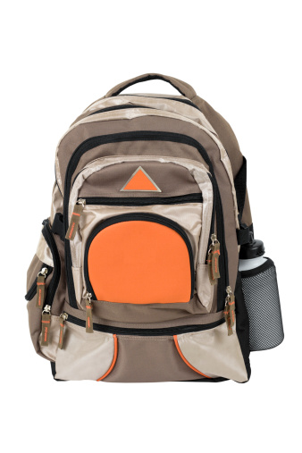 Backpack isolated on white, with clipping path.