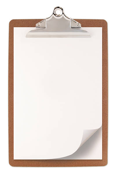 istock Background image of wooden clipboard with white paper 172877034