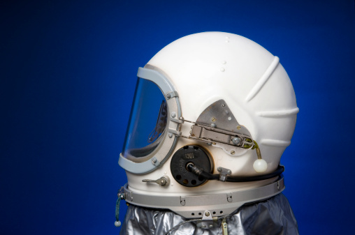 A vintage space helmet.