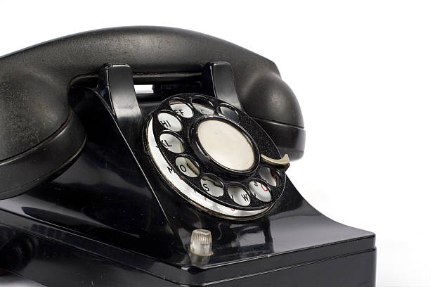 vintage rotary telefon - 1930s style telephone 1940s style old stock-fotos und bilder