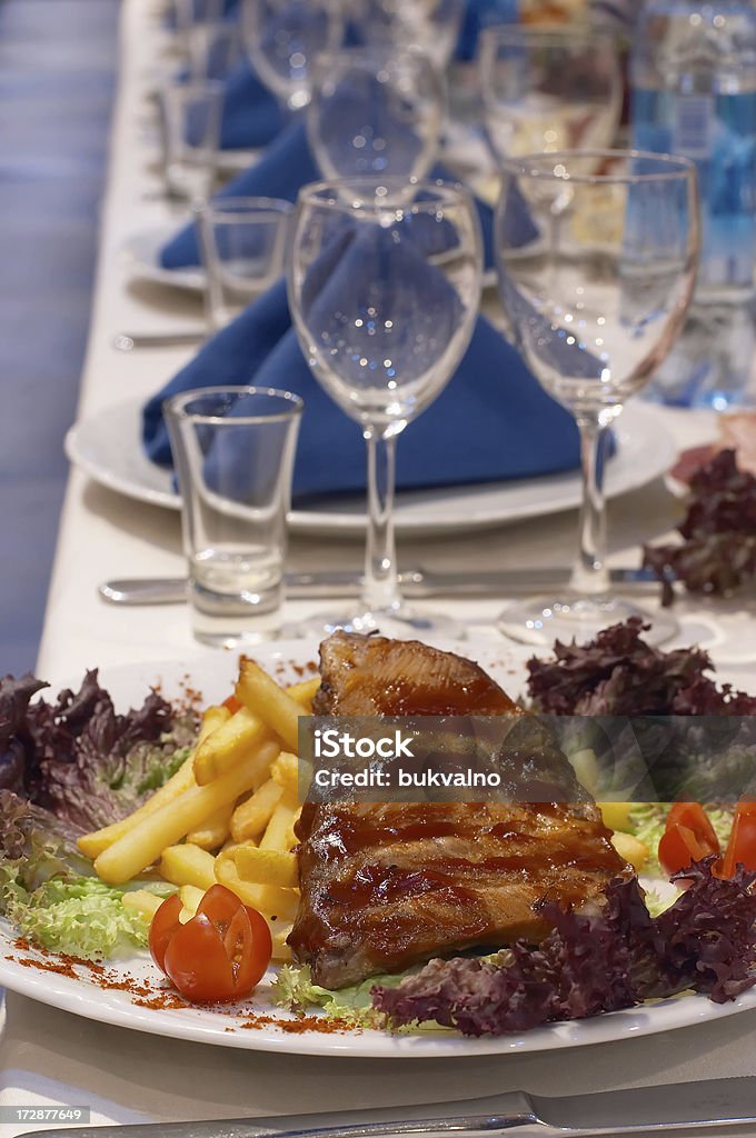 Steak mit Pommes frites - Lizenzfrei Begehren Stock-Foto