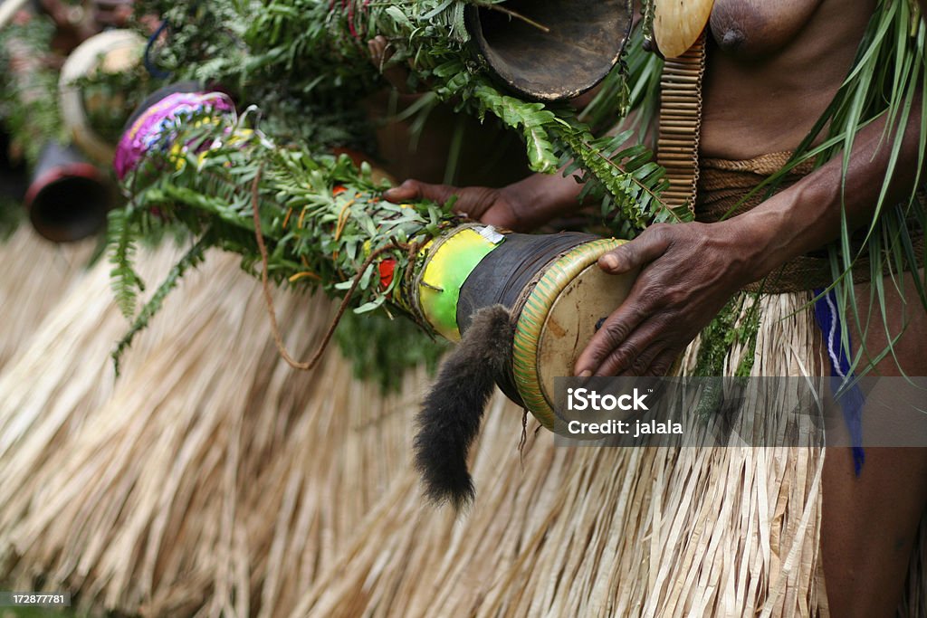 Tamburo tribale - Foto stock royalty-free di Papua Nuova Guinea