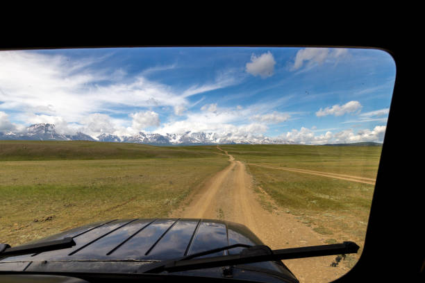 istock View of the mountains from the car 1728781550