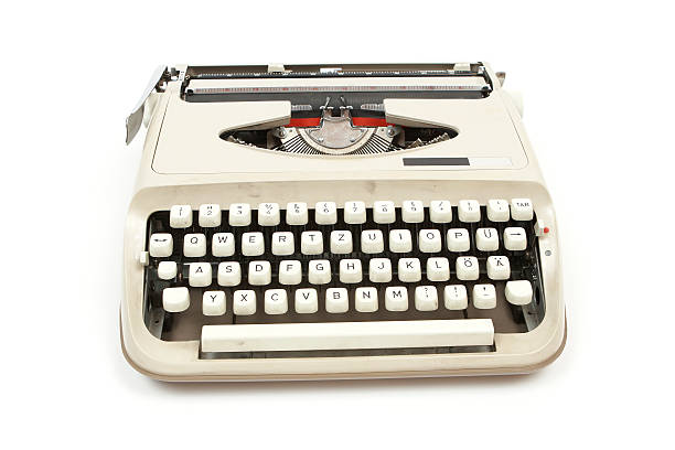 タイプライター絶縁白色の背景にしています。 - typewriter typebar retro revival old ストックフォトと画像
