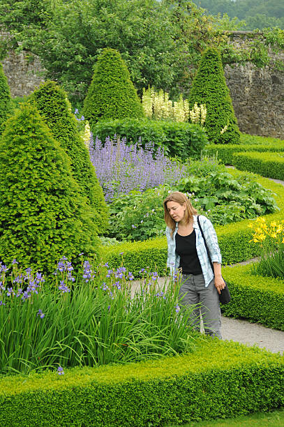 istock young woman looking at beautiful flower bed 172878498
