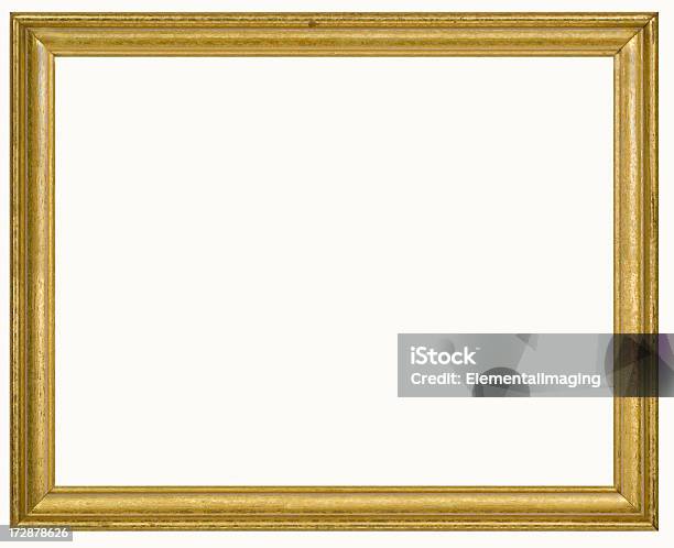 Foto de Dourados Retangulares De Foto Quadro Isolado Com Traçado De Recorte e mais fotos de stock de Acabado