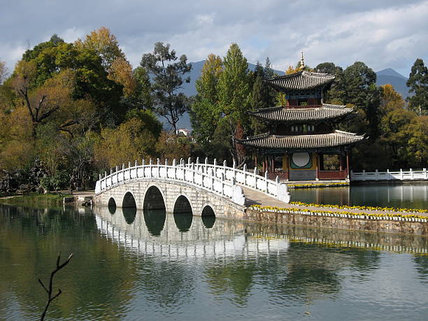istock Black Dragon Pool and Moon Embracing Pavilion in Lijiang, China 172878706