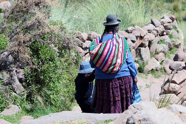 istock Inca Woman Walking with Her Son 172878928
